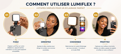 LumiFlex - La lumière parfaite pour vos selfies et vidéos !